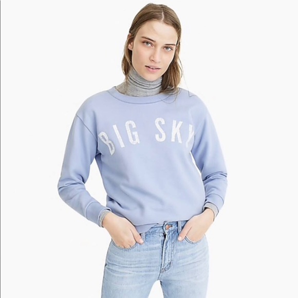 J. Crew Big Sky Crewneck Sweatshirt Size S - Picture 3 of 6
